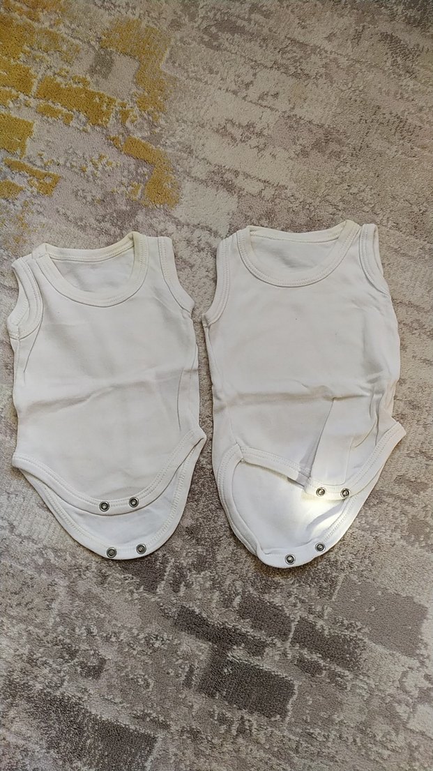 Beyaz Çocuk Atlet Body 2'li Set - Görsel 2