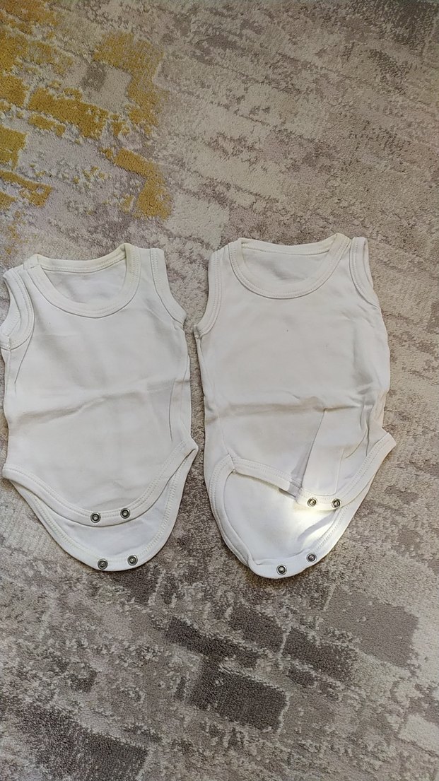 Beyaz Çocuk Atlet Body 2'li Set - Görsel 4