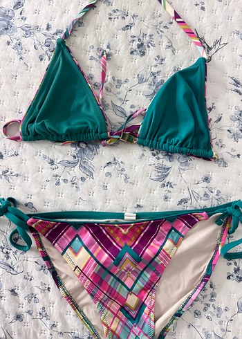Bohem Çok Renkli Bağcıklı Bikini