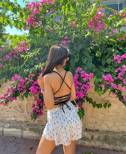 s Beden Kuşaklı Kumaş Mini Şort Etek