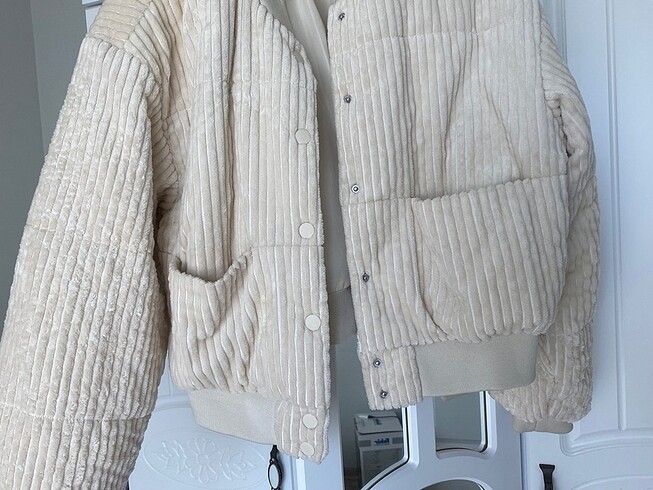 H&M Hm marka kabarık kadife ceket