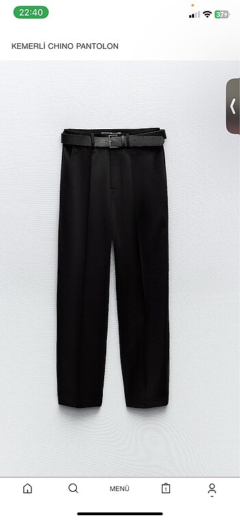 Zara chino siyah pantolon