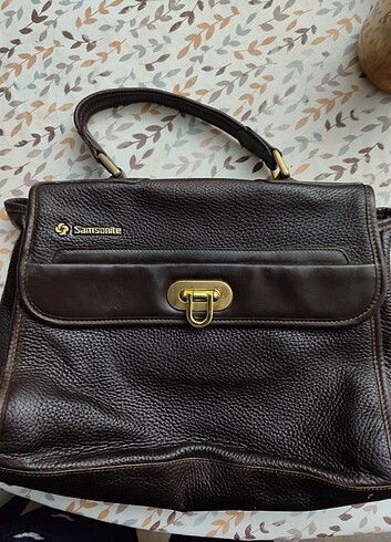 Vintage Samsonite Deri Çanta
