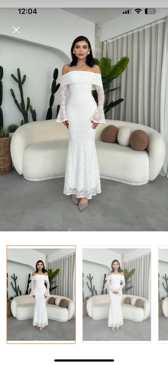 Uzun Dantel Bohem Nikah elbisesi - Görsel 3