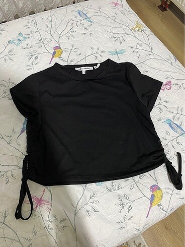 m Beden siyah Renk koton crop