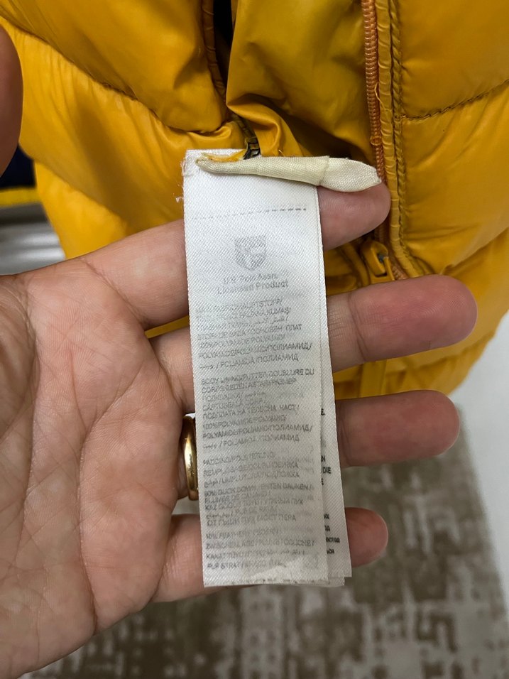 Sarı Erkek Fermuarlı Kışlık Mont Kaz tüyü - Görsel 4