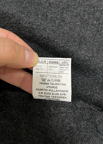 Düğmeli Gri Kadın Yün Ceket - Görsel 4