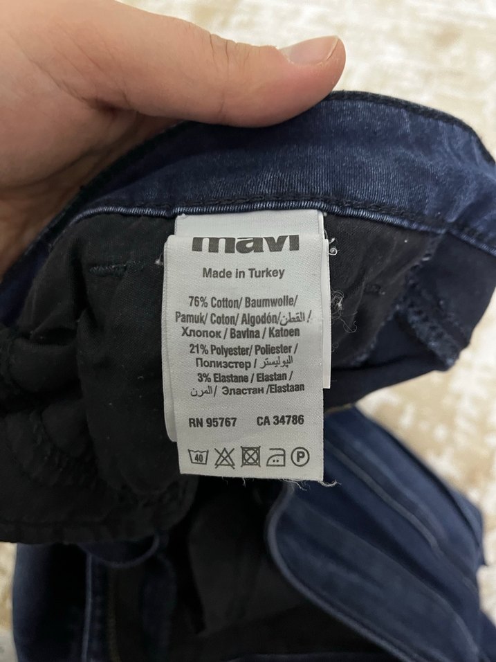 Lacivert Kadın Denim Jean Pantolon - Görsel 4