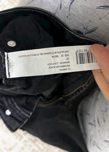 Siyah Midi Boy Kadın Denim Pantolon - Görsel 4