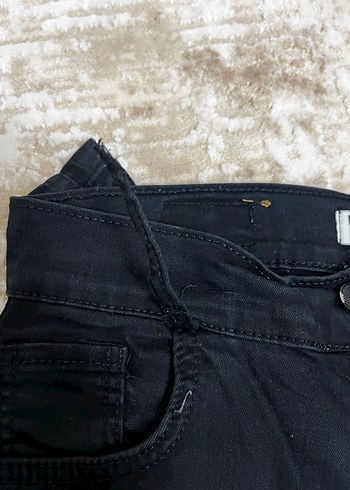Siyah Midi Boy Regular Fit Kadın Kot Pantolon - Görsel 4