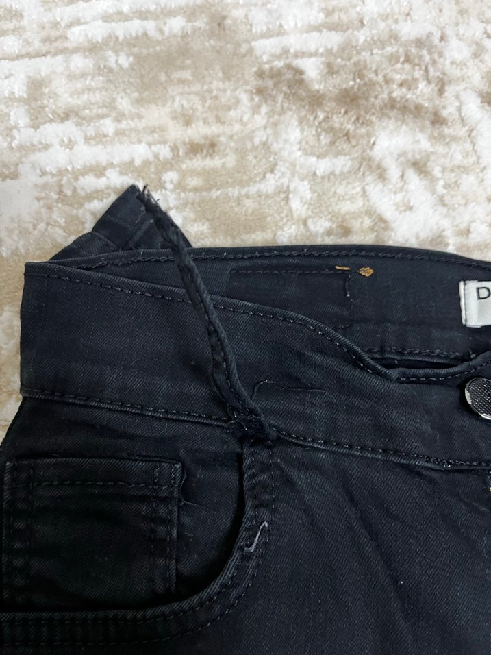 Siyah Midi Boy Regular Fit Kadın Kot Pantolon - Görsel 4