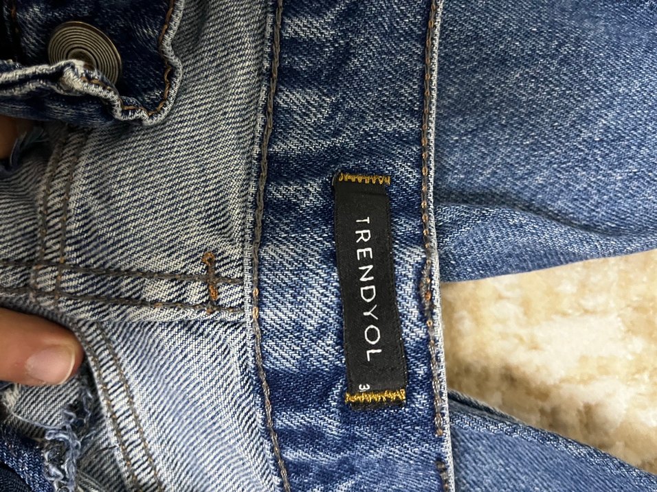 Parlak Mavi Kadın Denim Bol Kesim Jean - Görsel 4