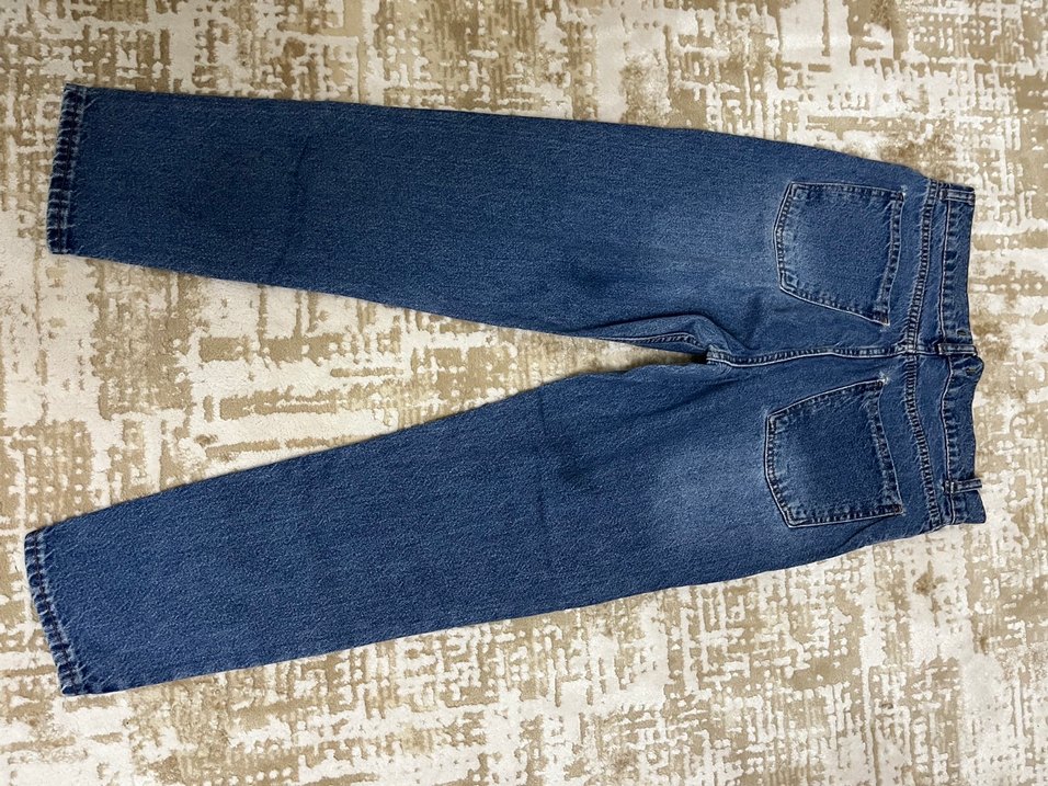 Parlak Mavi Kadın Denim Bol Kesim Jean - Görsel 2