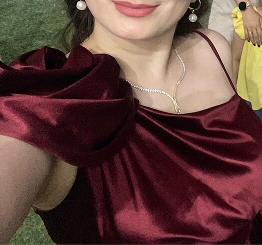 xl Beden bordo Renk ABİYE