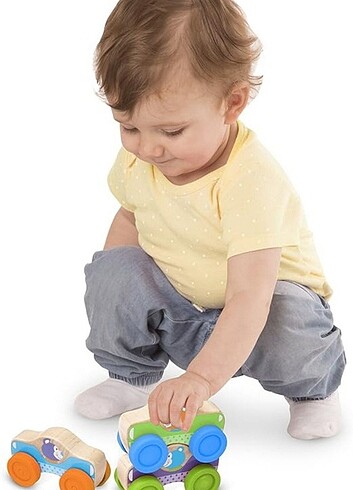 Beden Renk Melissa DOUG Ahşap Arabalar, Hayvanlar