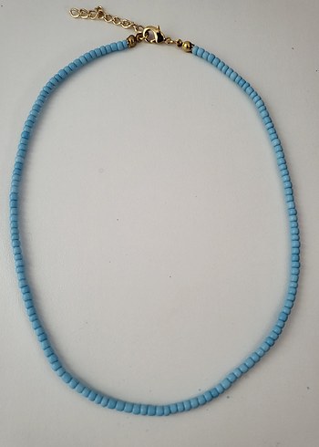 ikili kolye seti mavi boncuktan ve göz figürlü - Görsel 4