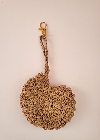 kağıt ipten çanta aksesuarı charmı salyangoz figürlü - Görsel 2