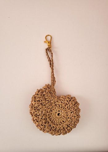 kağıt ipten çanta aksesuarı charmı salyangoz figürlü - Görsel 3