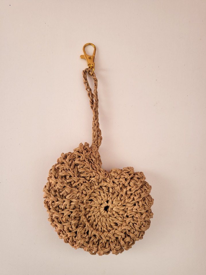 kağıt ipten çanta aksesuarı charmı salyangoz figürlü - Görsel 2