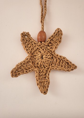 kağıt ipten çanta aksesuarı charmı yıldız figürlü - Görsel 4