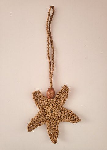 kağıt ipten çanta aksesuarı charmı yıldız figürlü - Görsel 2