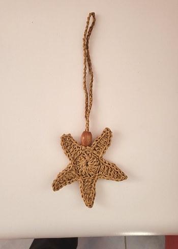 kağıt ipten çanta aksesuarı charmı yıldız figürlü - Görsel 3