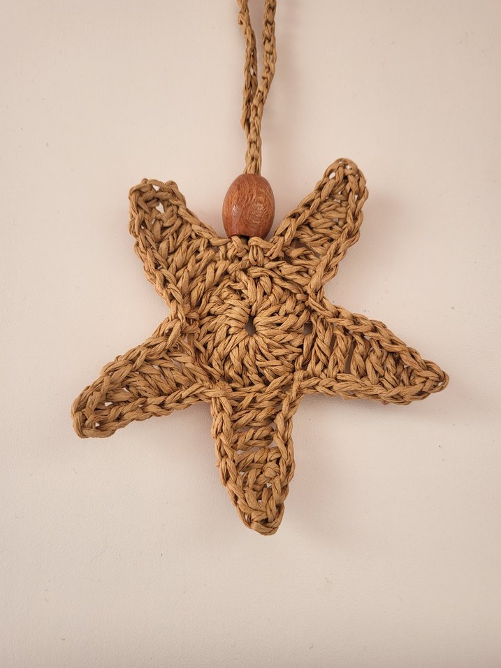 kağıt ipten çanta aksesuarı charmı yıldız figürlü - Görsel 4