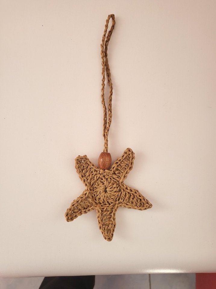 kağıt ipten çanta aksesuarı charmı yıldız figürlü - Görsel 3