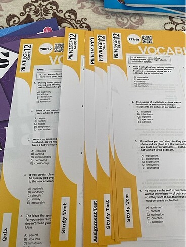 Dilko gramer, privilege practice test ,vocabulary test - Görsel 2