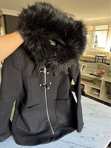 Zara suni kurklu kaban, 34 beden