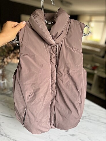 Gap puff pofuduk yelek XS 34 beden kapşonlu