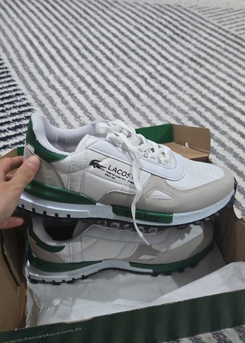 Lacoste Beyaz Gri Erkek Spor Ayakkabı