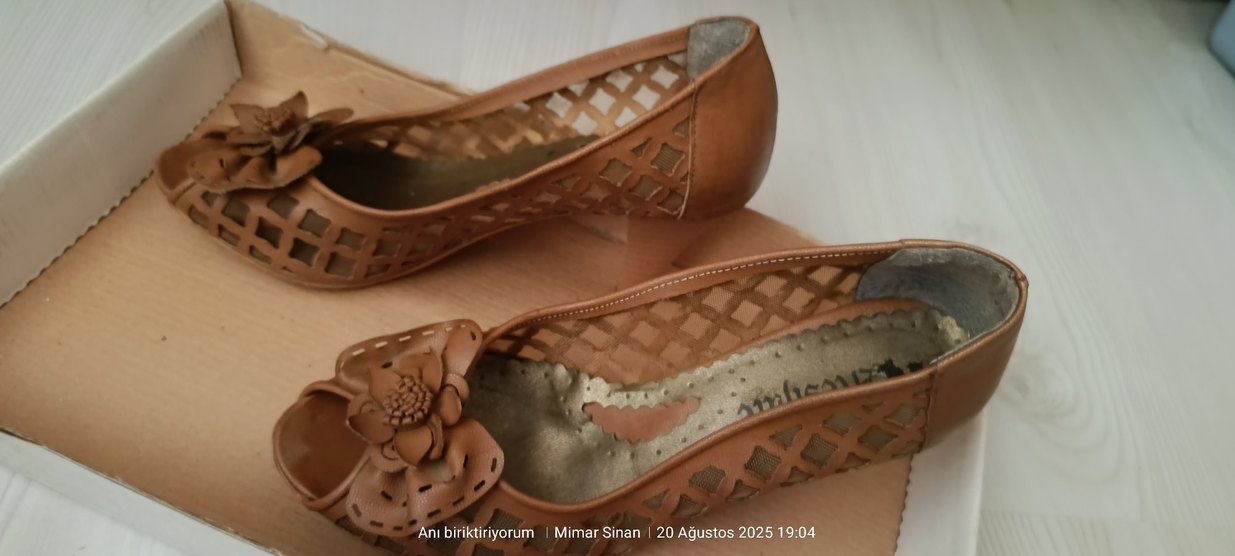 Bej Deri Kadın Dolgu Topuk Espadril - Görsel 2