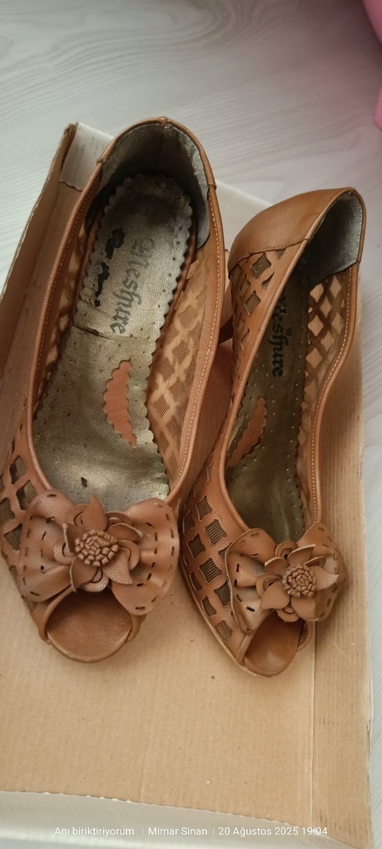 Bej Deri Kadın Dolgu Topuk Espadril - Görsel 3