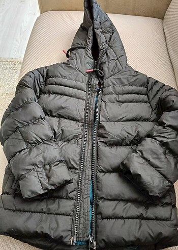 Fermuarlı Gri Erkek Günlük Mont - Görsel 6