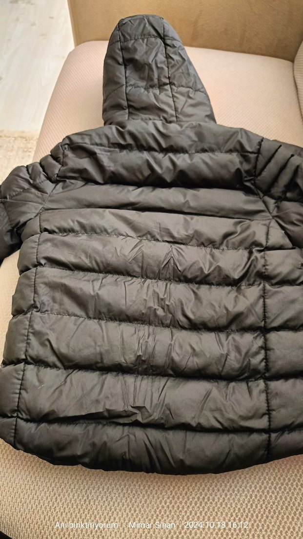 Fermuarlı Gri Erkek Günlük Mont - Görsel 3