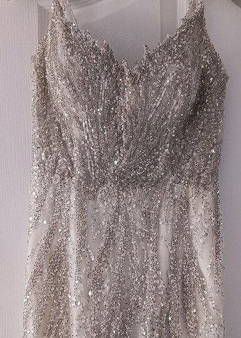 askılı balık model Beyaz Gelinlik - Görsel 9