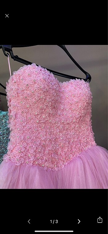 Prenses model straplez barbie elbisesi