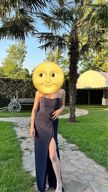 Diğer Taşlı Straplez Abiye Elbise