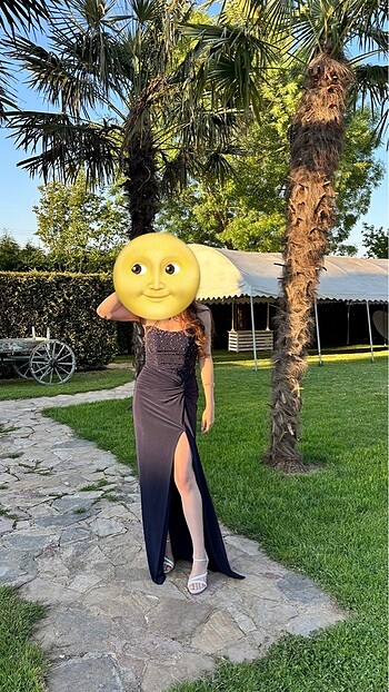 Taşlı Straplez Abiye Elbise