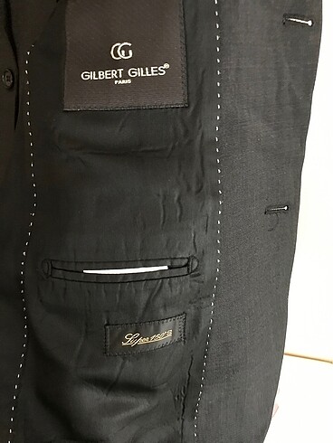 48-6 drop Beden Gilbert gilles Paris takım elbise füme