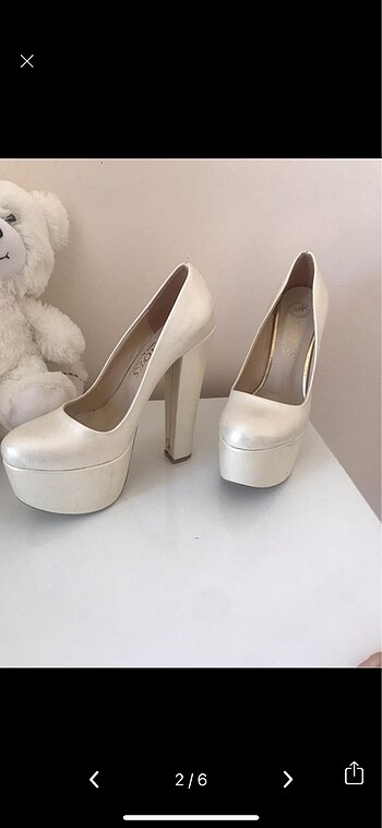 İki kere giyildi 14 cm topuk