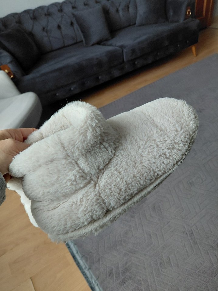 Kızlar için bej panduf - Görsel 4