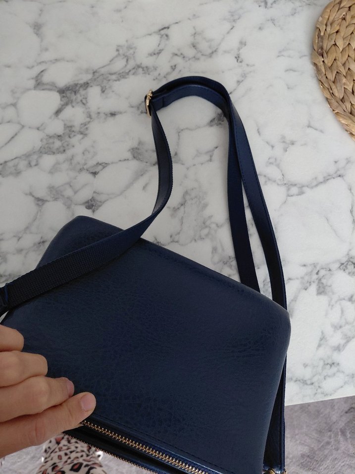 Lacivert Deri Kadın Çanta - Görsel 4