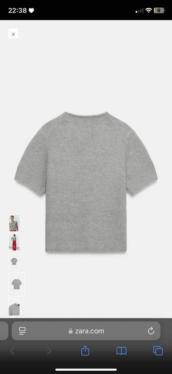 Zara Minimal Gri Melanj Triko Kazak — görsel 2/5