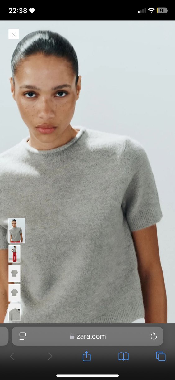 Zara Minimal Gri Melanj Triko Kazak — görsel 3/5