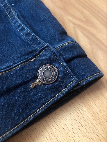 s Beden lacivert Renk Mavi Jeans Kadın Kot Ceket