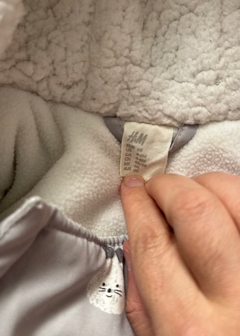 Gri Kürklü Bebek Kız Kayak Tulumu - Görsel 3