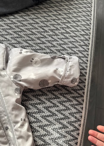 Gri Kürklü Bebek Kız Kayak Tulumu - Görsel 5