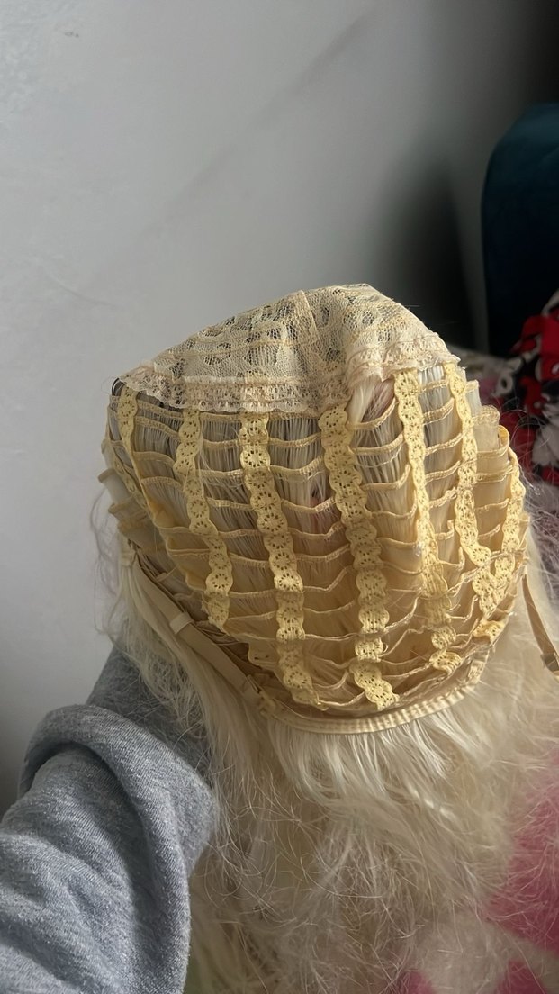 Sarı bayan peruk - Görsel 5